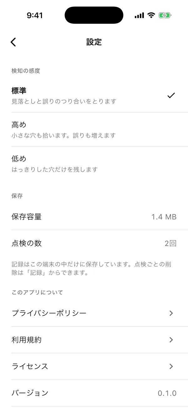 MICHIKARTE: Choose the sensitivity